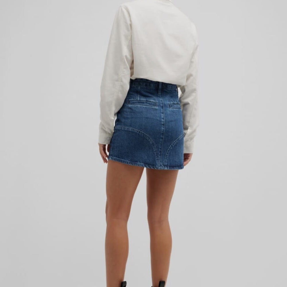 Triarchy • Stirrup Seamed Denim Mini Skirt - Picture 8 of 8